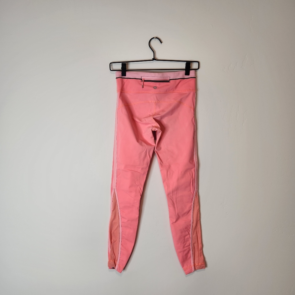 Lululemon Run Pace Tight Pop Orange / Bleached Coral Size 4 - Picture 4 of 9
